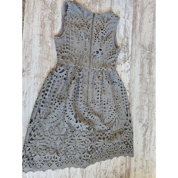 Altar’d State Gray Lace Sleeveless Mini Dress Women’s Size Small - Picture 5 of 7